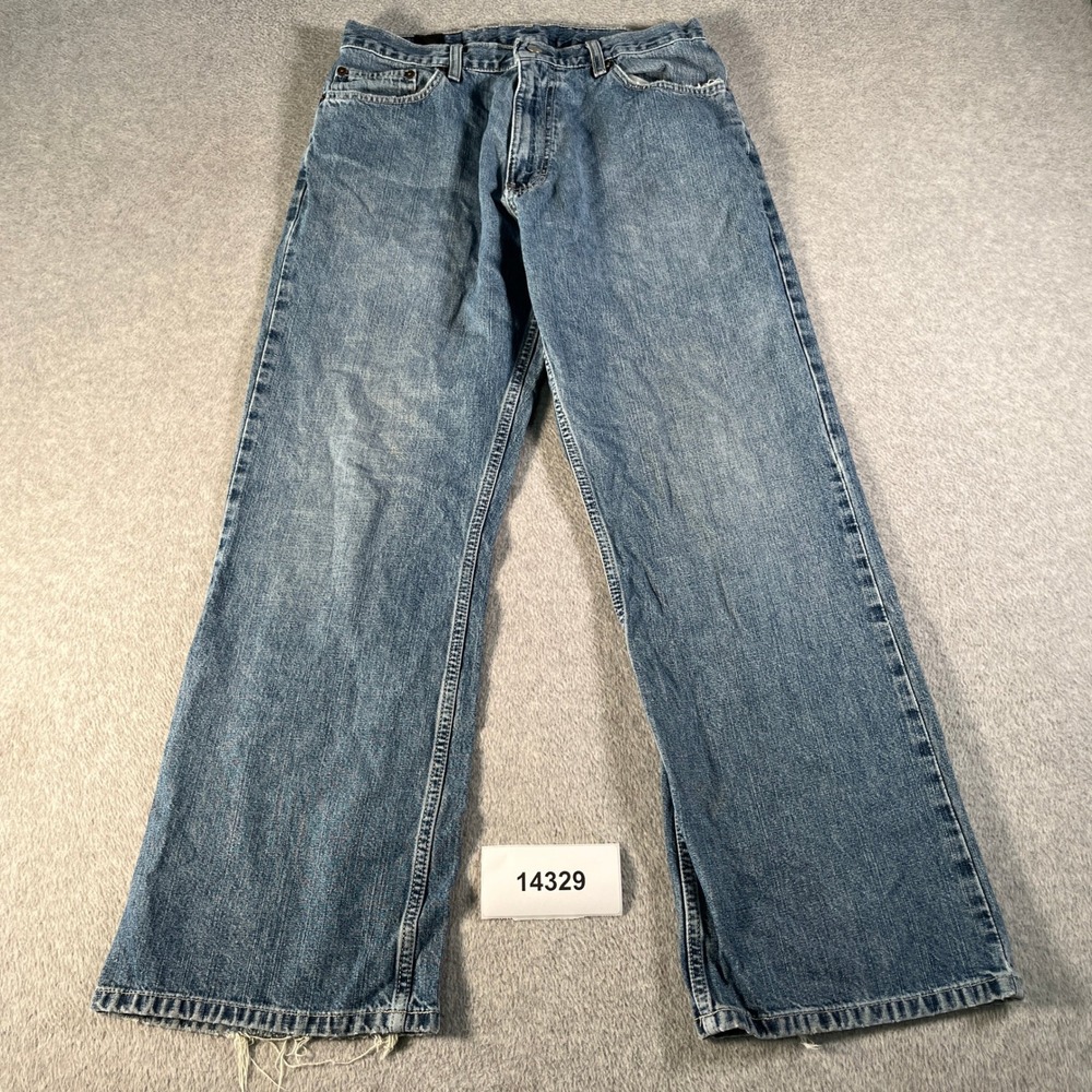 Y2K Express Straight Leg Jeans Mens 32x30 Blue Denim Cotton  Streetwear